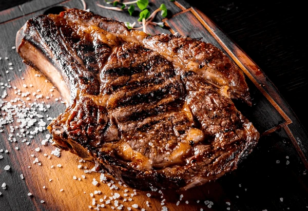 Prime grade grilled ribeye steak